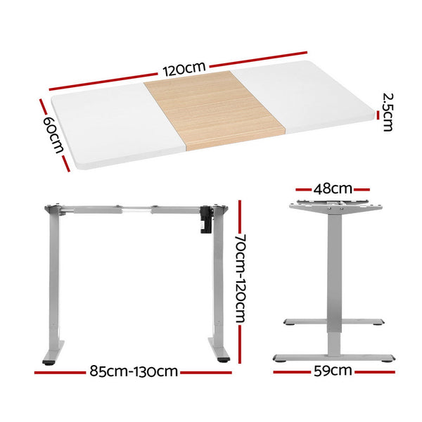 Standing Desks Artiss Standing Desk Electric Sit Desks 120Cm