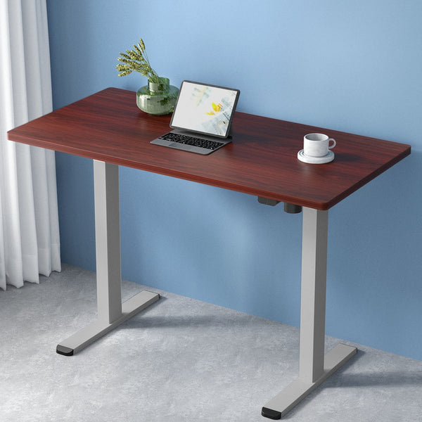 Artiss Standing Desk Motorised 120Cm Walnut Standing Desks