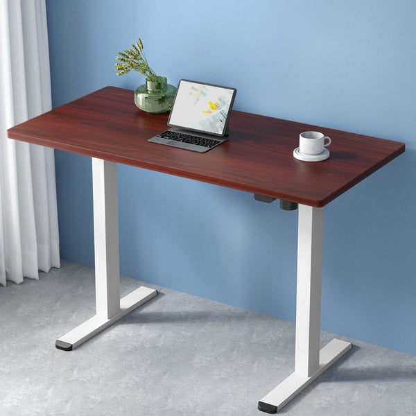 Artiss Standing Desk Motorised Sit Desks Walnut 140Cm Standing Desks