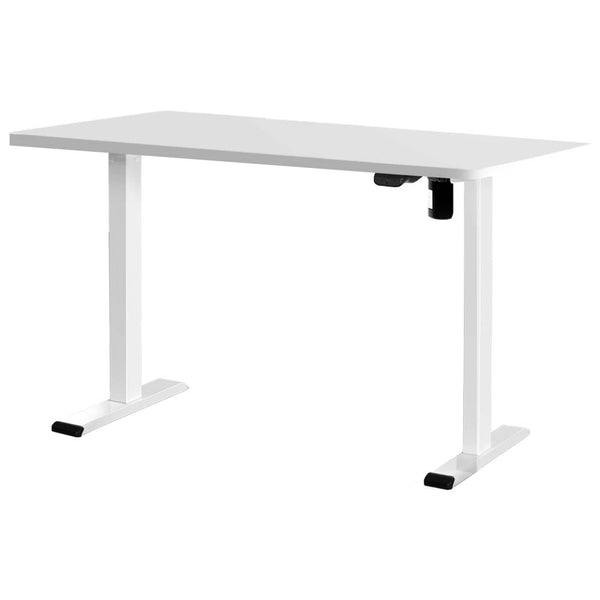 White Particle Board Motorised Adjustable Standing Desk For Home Office Standing Desks