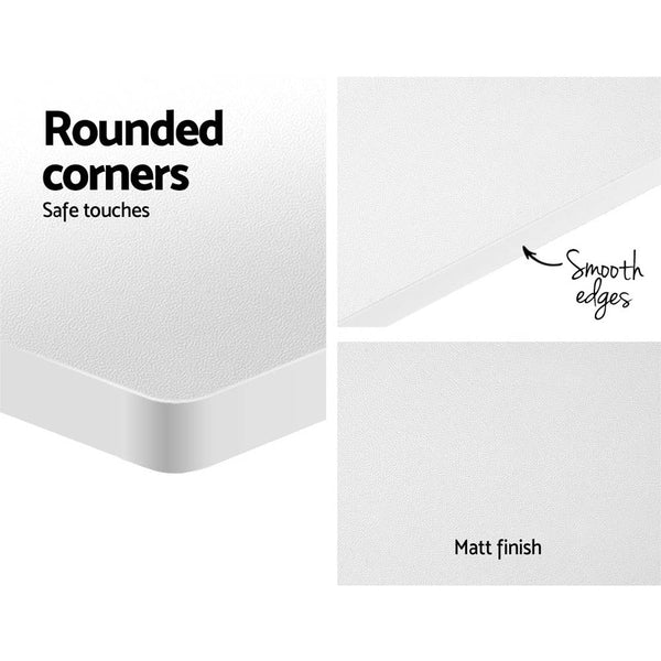 White Particle Board Motorised Adjustable Standing Desk For Home Office Standing Desks