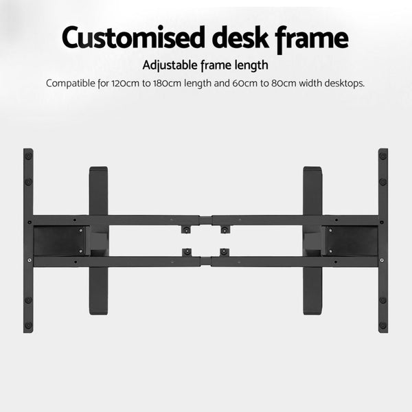 Artiss Standing Desk Frame Only Dual Motor Motorised Black Standing Desks