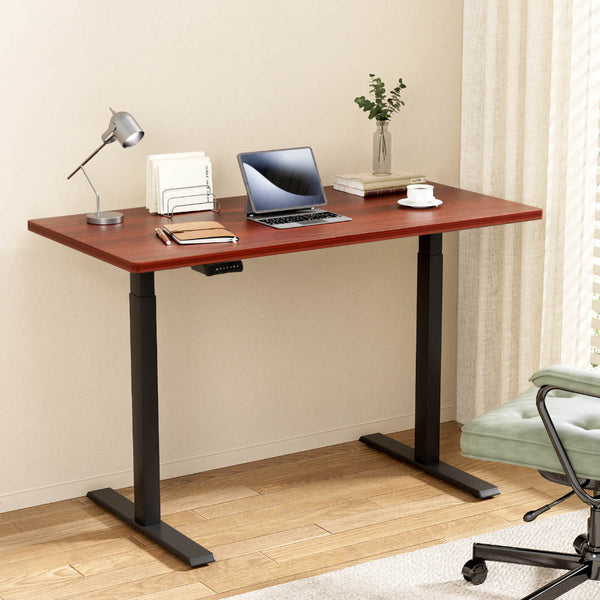 Artiss Standing Desk Motorised Dual Walnut 140Cm Standing Desks