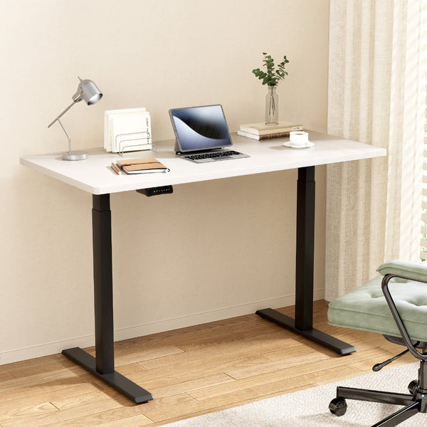 : Particleboard Standing Desk Motorised Dual Adjustable Home Office White Standing Desks