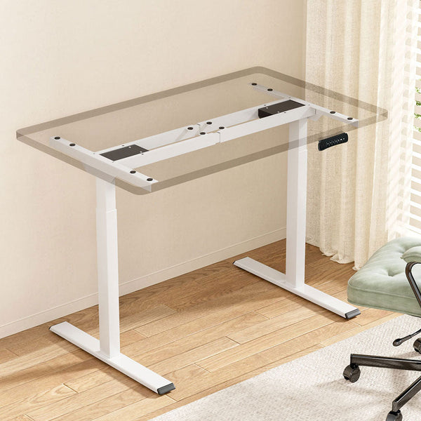 Artiss Standing Desk Frame Only Dual Motor Motorised White Standing Desks