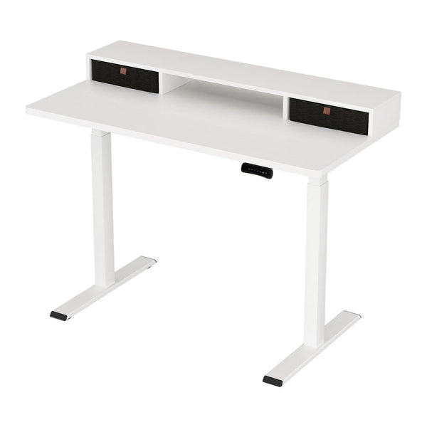 Artiss Electric Standing Desk Dual Motor Office Table With Shelf Drawer120cm Standing Desks