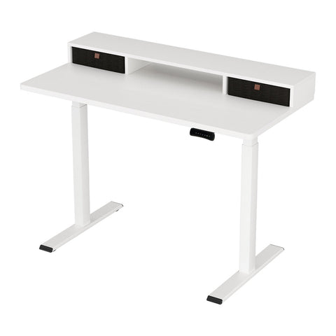 Artiss Electric Standing Desk Dual Motor Office Table With Shelf Drawer120cm Standing Desks