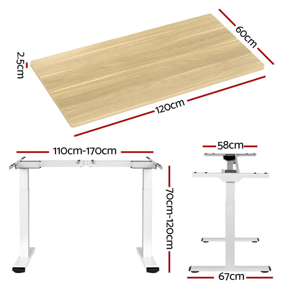 : Particleboard Standing Desk Motorised Dual Height Adjustable Home Office Standing Desks