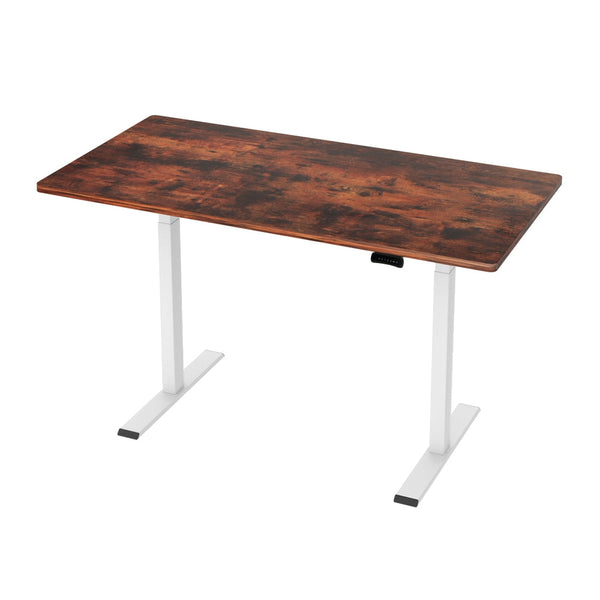 Artiss Standing Desk Motorised Dual 140Cm Rustic Brwon Standing Desks