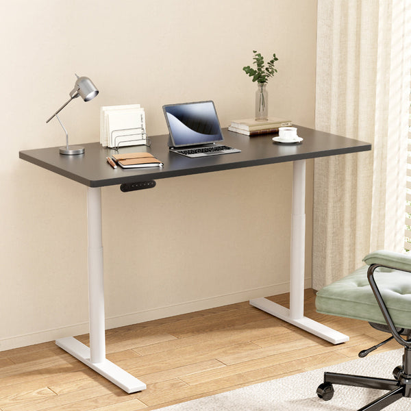 Standing Desk Motorised Electric Dual 140Cm Blacktop Standing Desks