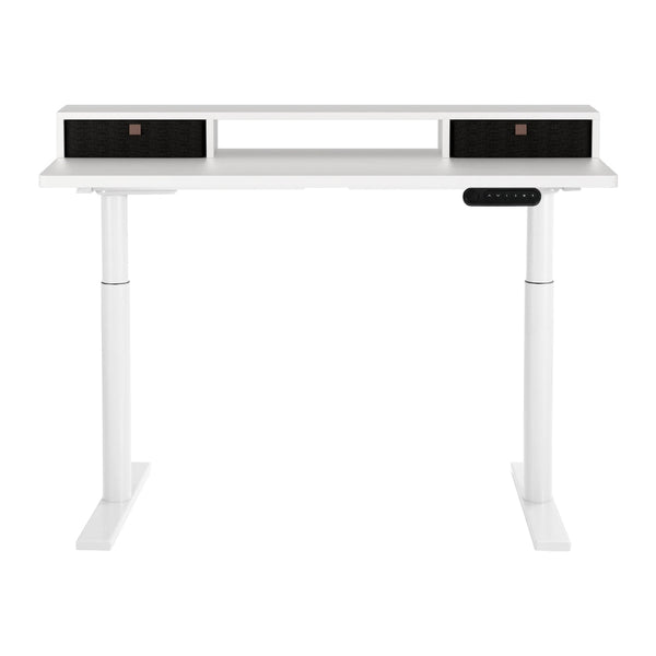 Artiss Electric Standing Desk With Storage Rack Shelf Drawers White 120Cm Standing Desks