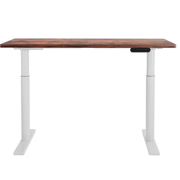 Artiss Standing Desk Motorised Electric Dual 140Cm Rustic Brown Standing Desks