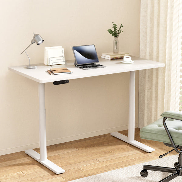 Artiss Standing Desk Motorised Electric Dual 140Cm White Standing Desks