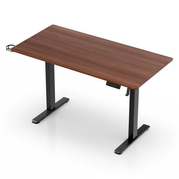 Artiss Standing Desk Motorised Dual Motor Electric Walnut 140Cm Standing Desks
