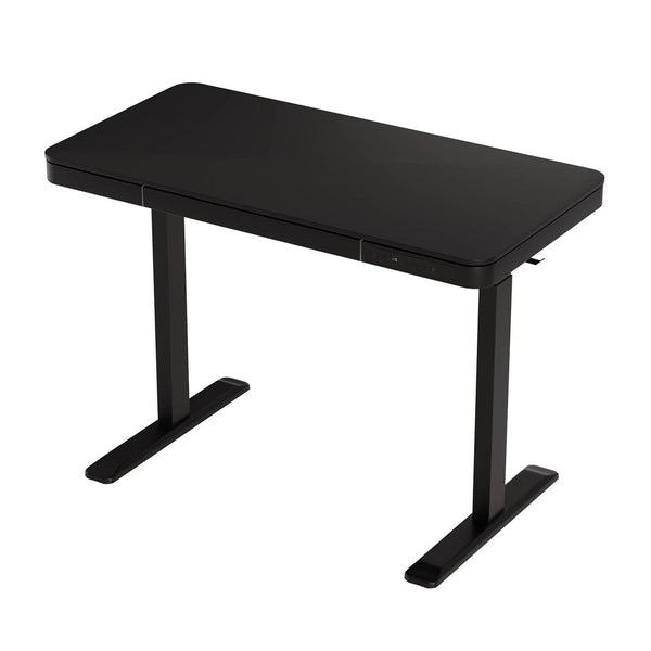 Artiss Standing Desk Motorised Electric Drawer 120Cm Black Standing Desks