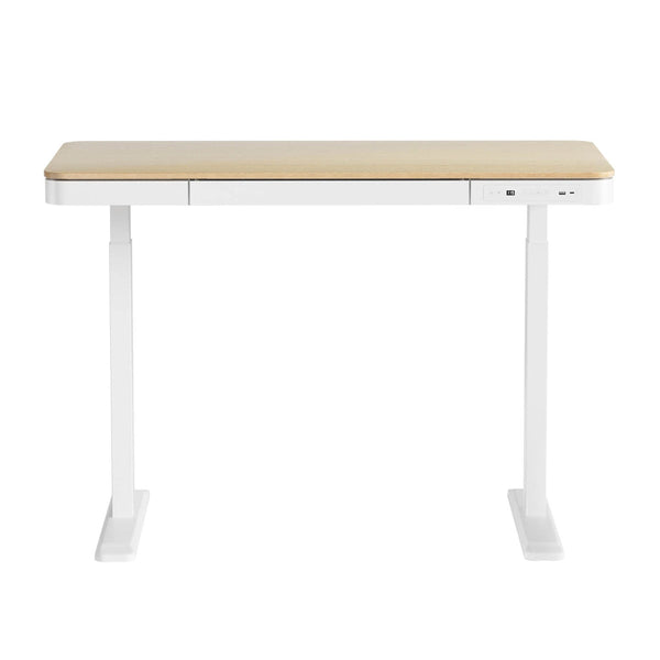 Artiss Standing Desk Motorised Electric Dual Draw 120Cm Oak Standing Desks