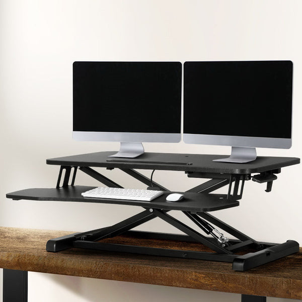 Artiss Standing Desk Riser Height Adjustable Black 80Cm Standing Desks