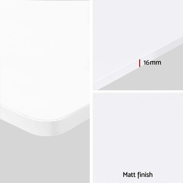 Artiss Electric Standing Desk 140Cm Adjustable Height Motorised Home Office White Standing Desks