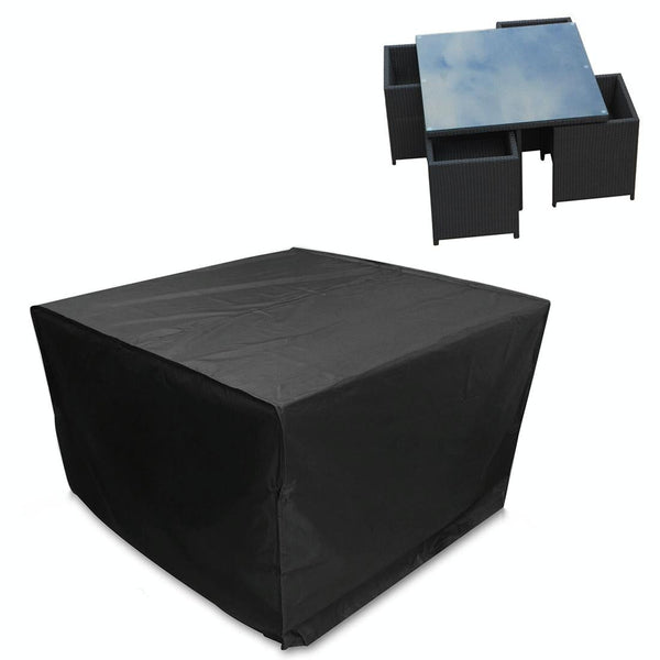 Outdoor Furniture Set Cover Waterproof Dust Proof 210D Oxford Cloth Black Outdoor Furniture Covers
