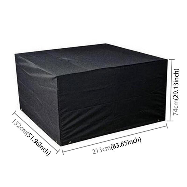 Waterproof Oxford Cloth Cover For Outdoor Furniture Set Black 213 X 132 74 Centimetres Outdoor Furniture Covers