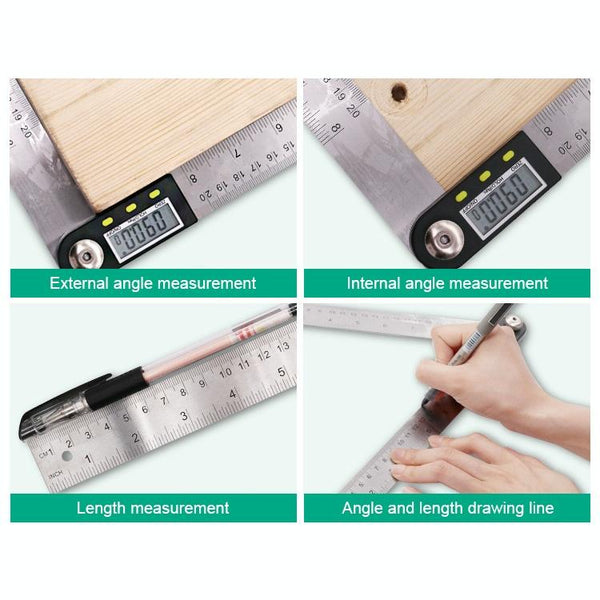 Digital Angle Finder Protractor Ruler With Lcd Display For Precise Measurements Protractors
