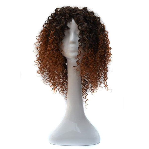 Gradient Light Short Curly Wig For Women Natural High Temperature Silk Hair Hair Extensions