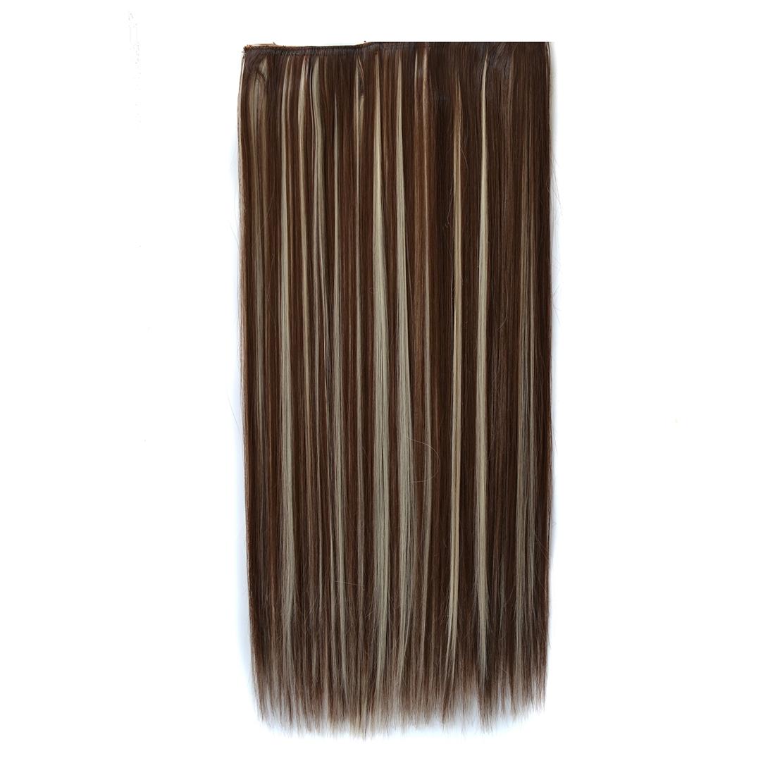 Long Straight Wig Piece With Five Clips In Colour 8H613 For Hair Decoration Hair Extensions