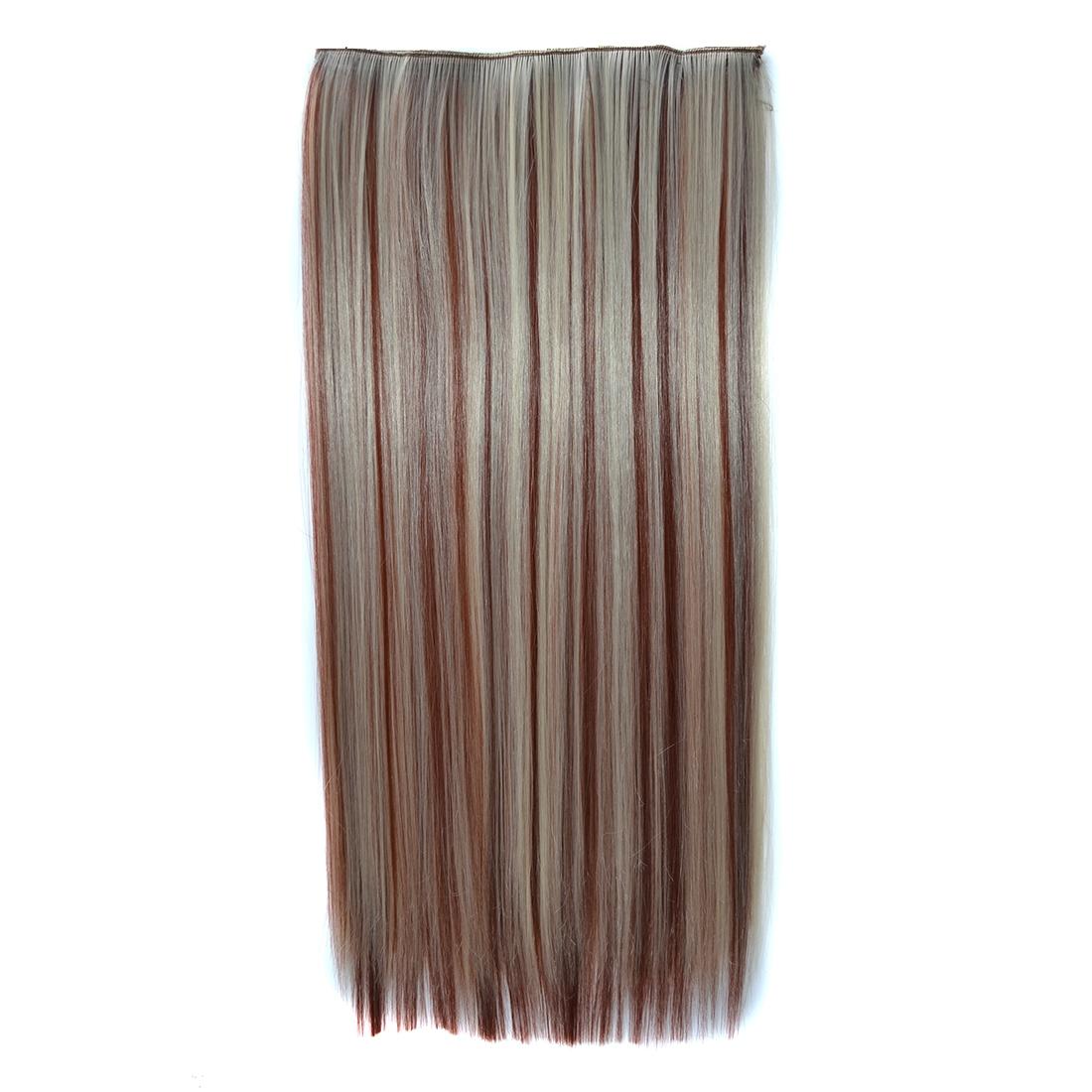 613H35 Long Straight Wig With Five Clips Made From High Temperature Silk Hair Extensions