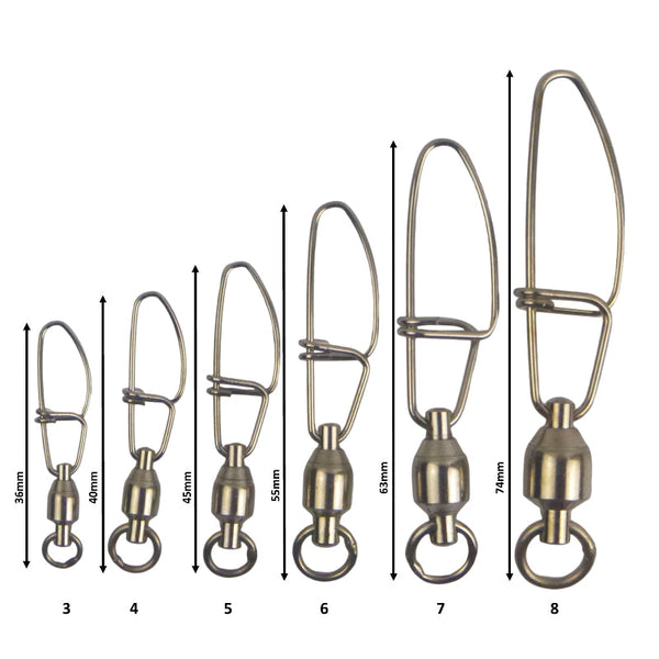 Swimerz Hd Ball Bearing Swivels With Crosslock Snap Size 7 10 Pack Other Terminal Tackle