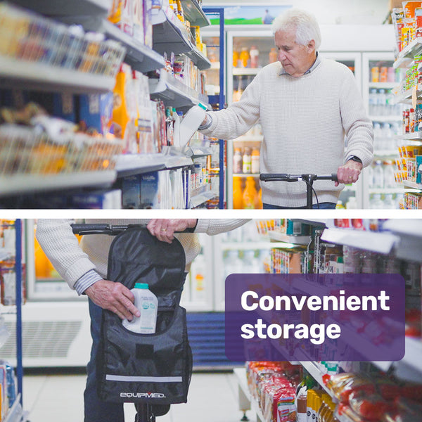 Equipmed Knee Walker Scooter Suspension Disc Brakes Silver Walkers & Canes