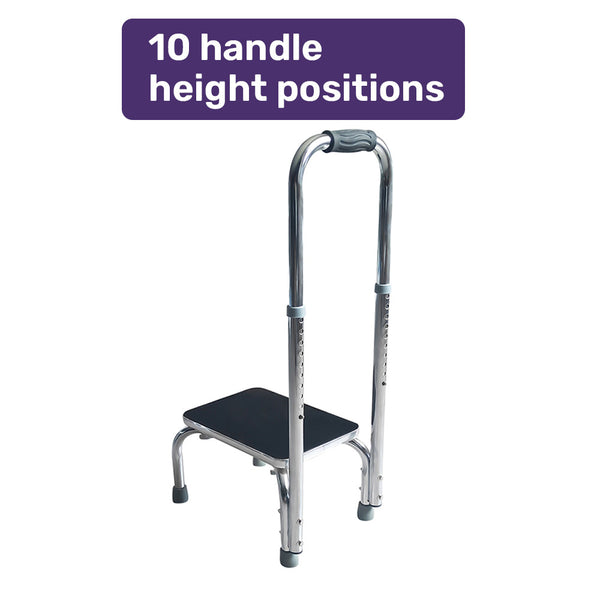 Equipmed Bath And Shower Assistance Step Mobility Aid 150Kg Max Capacity With Handle Height Adjustment Commodes & Shower Chairs