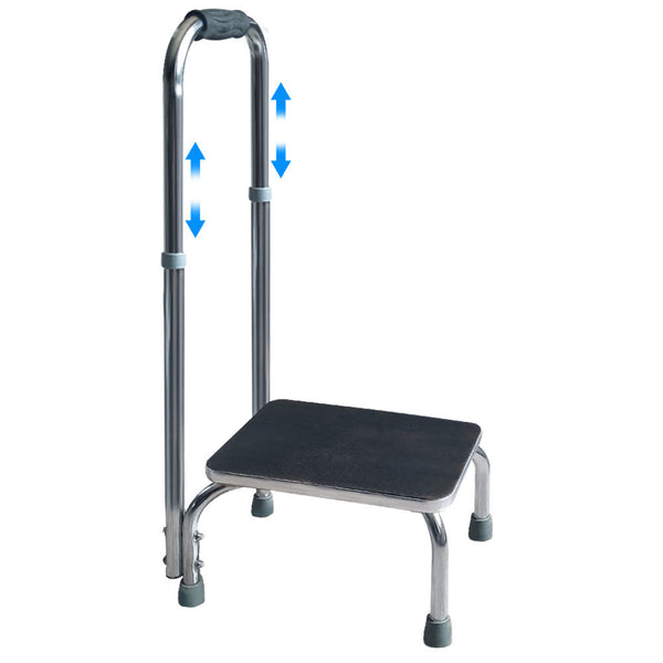 Equipmed Bath And Shower Assistance Step Mobility Aid 150Kg Max Capacity With Handle Height Adjustment Commodes & Shower Chairs