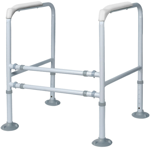 Equipmed Over Toilet Support Frame Safety Grab Aid Rail 125Kg Capacity Height And Width Handles & Rails
