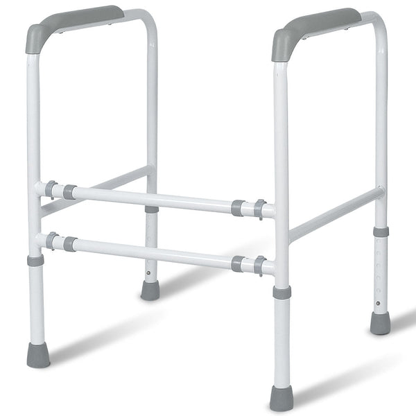 Equipmed Over Toilet Support Frame Safety Grab Aid Rail 125Kg Capacity Adjustable Height And Width Handles & Rails