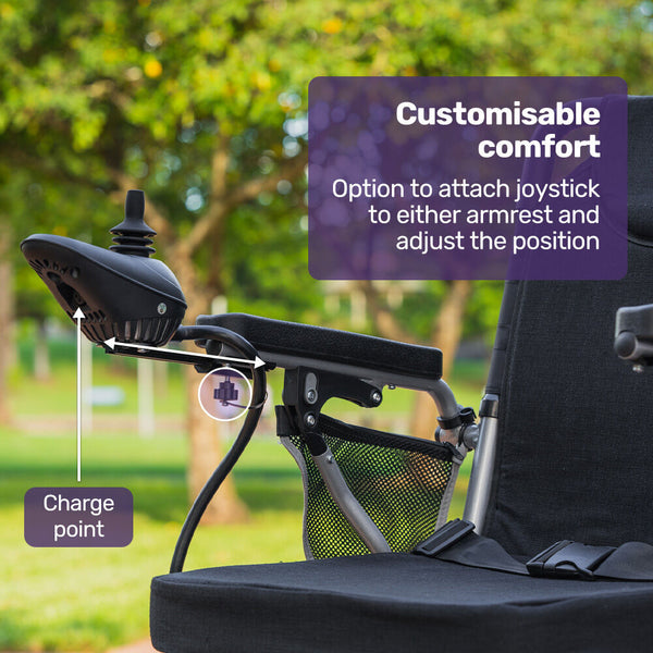 Equipmed Electric Folding Wheelchair Folding Motorised 2X250w Long Range Power Mobility Scooter Lightweight Wheelchairs