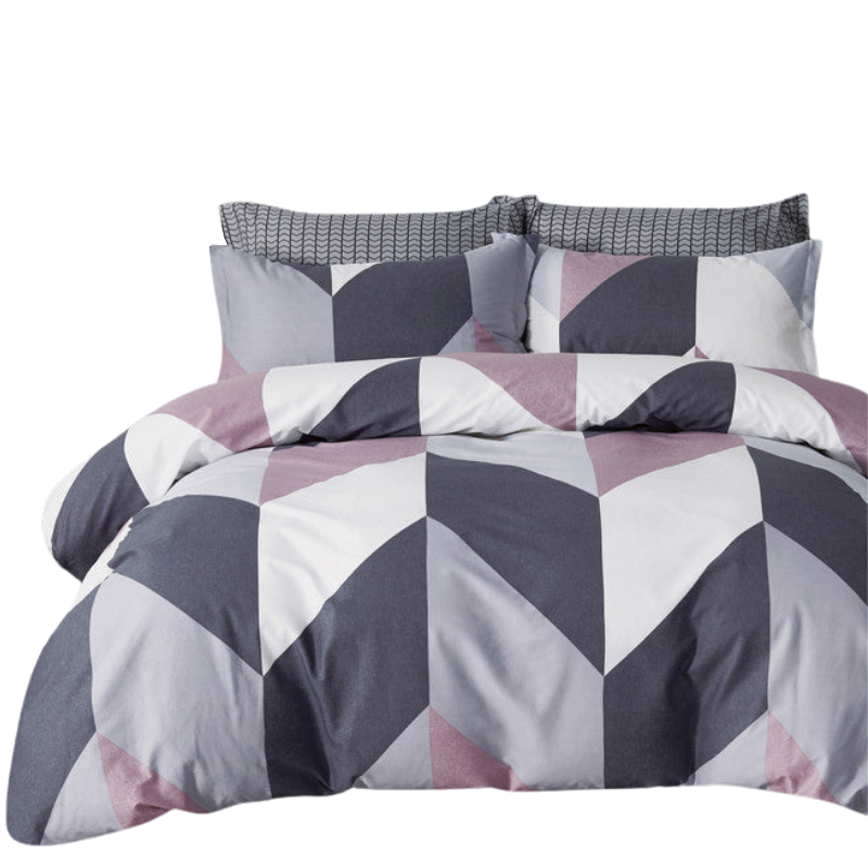 Dylan 100% Cotton Reversible Quilt Cover Set Super King Size Quilt Covers