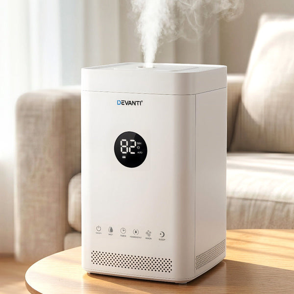 Devanti 3.5L Ultrasonic Humidifier & Air Purifier White Humidifiers