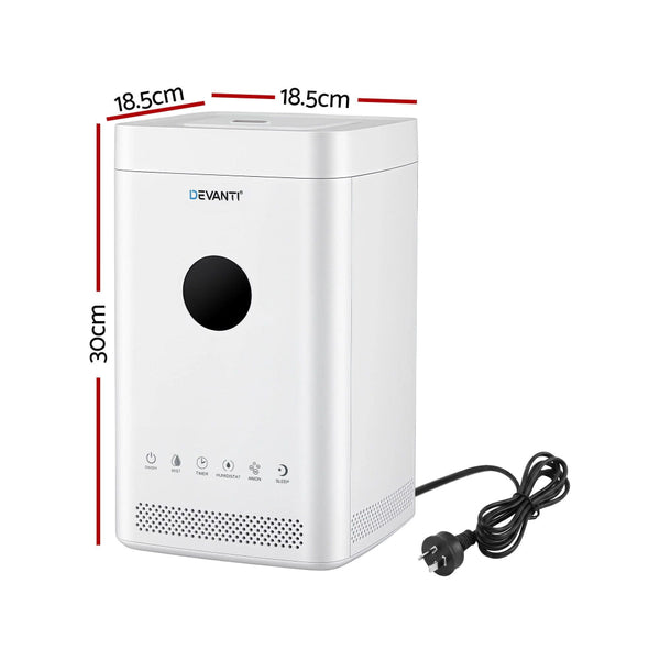 Devanti 3.5L Ultrasonic Humidifier & Air Purifier White Humidifiers