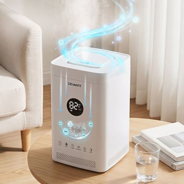 Devanti 3.5L Ultrasonic Humidifier & Air Purifier White Humidifiers
