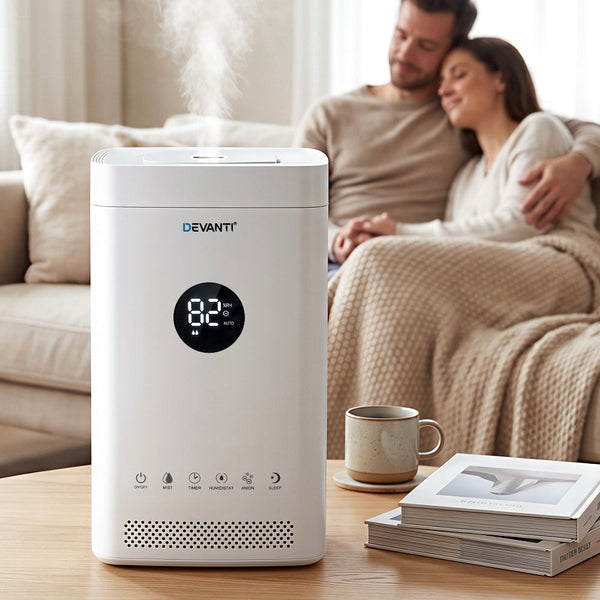 Devanti 3.5L Ultrasonic Humidifier & Air Purifier White Humidifiers