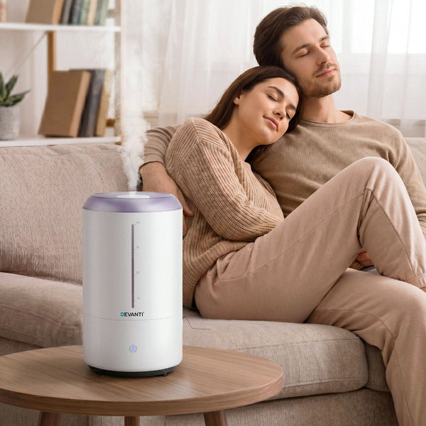 Devanti 4L Ultrasonic Humidifier & Aroma Diffuser White Humidifiers
