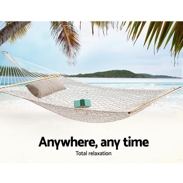 Gardeon Hammock Bed Outdoor Chair Camping Hanging Mesh 2 Person Hammocks