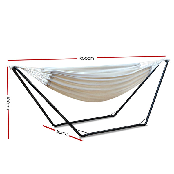 Gardeon Hammock Bed With Stand Outdoor Camping Steel Frame Hammocks