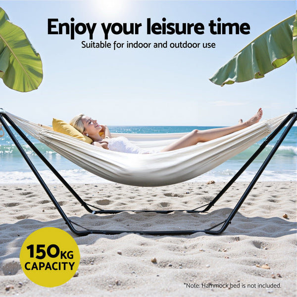 Gardeon Hammock Bed Stand Steel Frame Outdoor Garden Hammocks