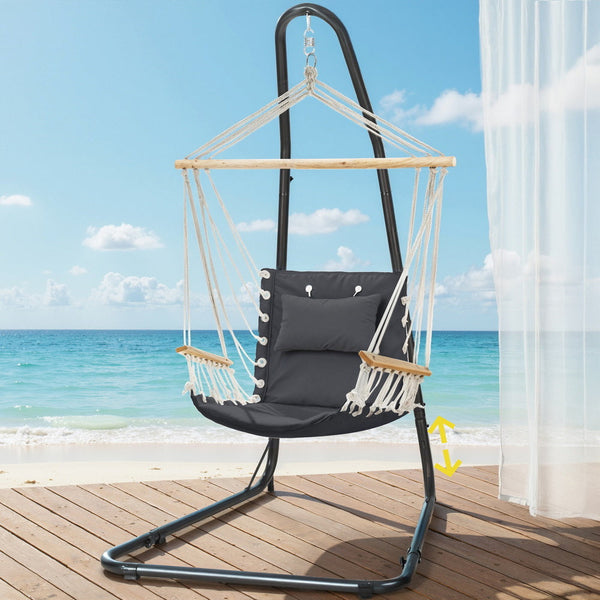 Gardeon Hammock Chair With Heavy Duty Steel Stand Hammocks