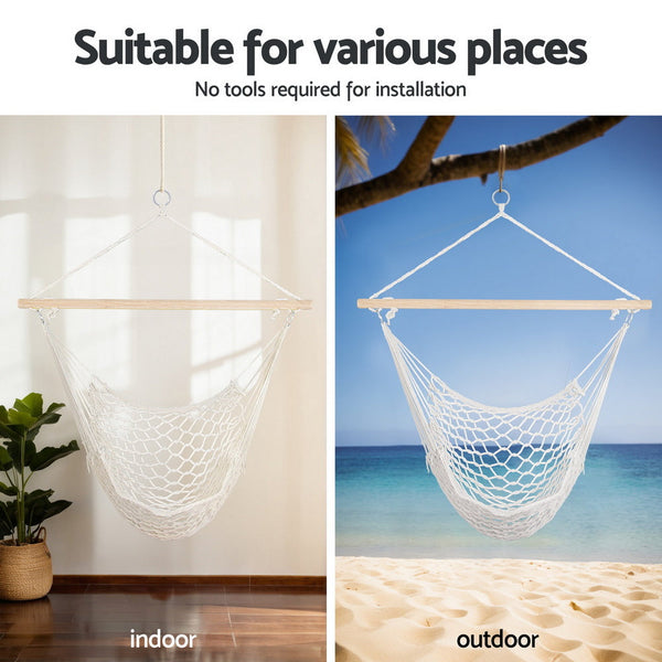 Gardeon Hammock Hanging Chair With Heavy Duty Steel Stand Hammocks