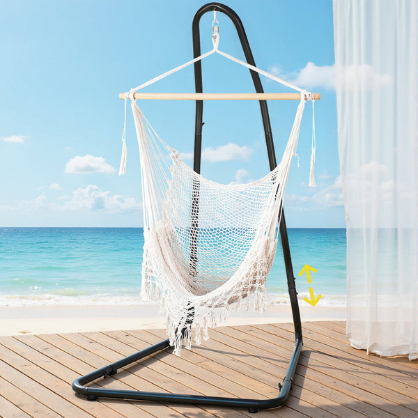 Gardeon Hammock Hanging Chair With Heavy Duty Steel Stand Hammocks