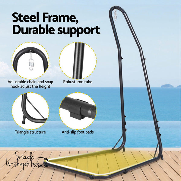 Gardeon Hammock Hanging Chair With Steel Stand Hammocks