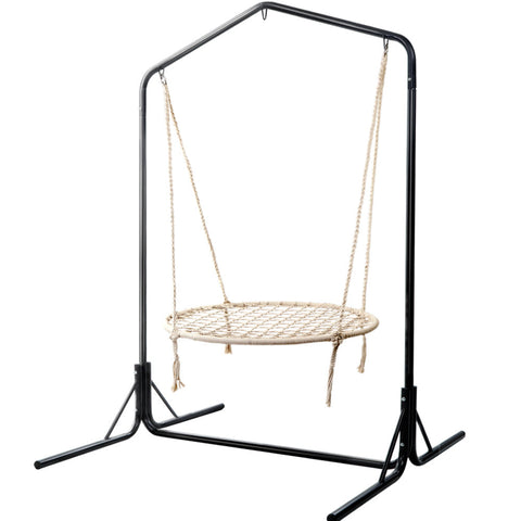 Gardeon Hammock Chair With Stand Nest Web Outdoor Swing 100Cm Hammocks