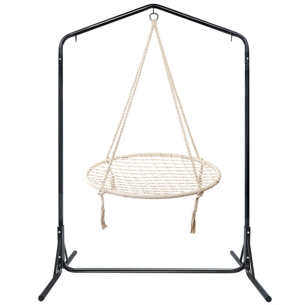 Gardeon Hammock Chair With Stand Nest Web Outdoor Swing 100Cm Hammocks